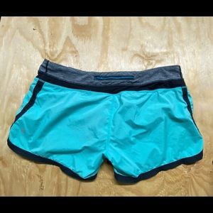 Teal lululemon shorts